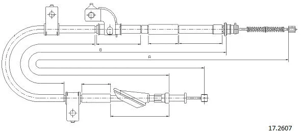 Cable Pull, parking brake (17.2607)