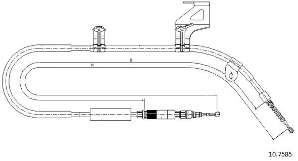 Cable Pull, parking brake (10.7585)