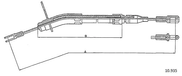 Cable Pull, parking brake (10.935)