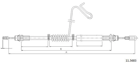Cable Pull, parking brake (11.5683)