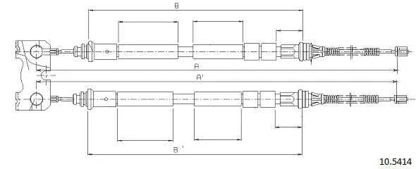 Cable Pull, parking brake (10.5414)