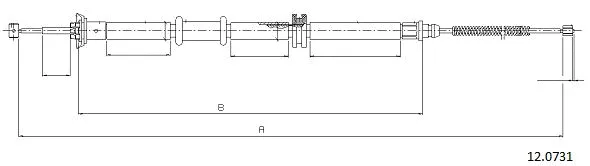 Cable Pull, parking brake (12.0731)
