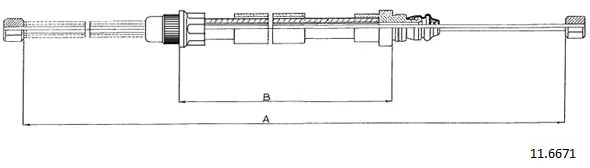 Cable Pull, parking brake (11.6671)