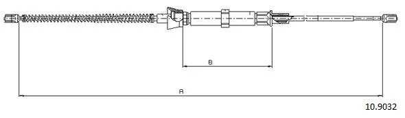 Cable Pull, parking brake (10.9032)