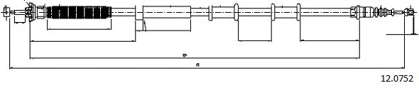 Cable Pull, parking brake (12.0752)