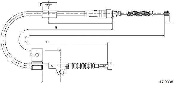 Cable Pull, parking brake (17.0338)
