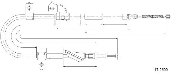Cable Pull, parking brake (17.2600)
