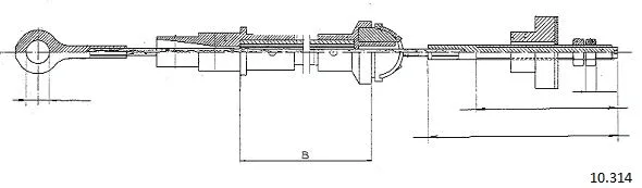 Cable Pull, clutch control (10.314)