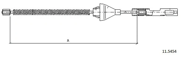 Cable Pull, parking brake (11.5454)
