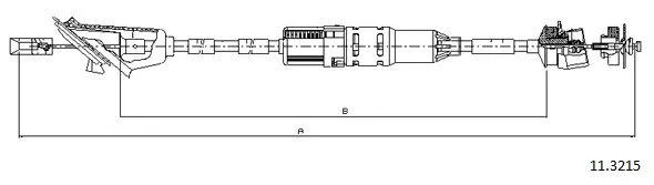 Cable Pull, clutch control (11.3215)