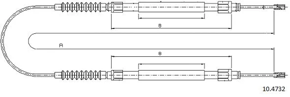 Cable Pull, parking brake (10.4732)