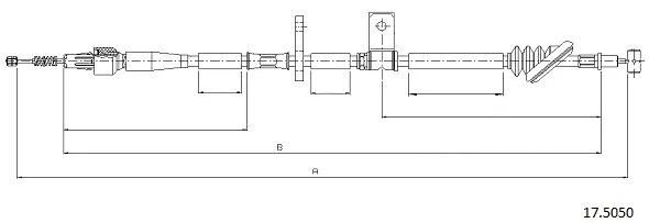 Cable Pull, parking brake (17.5050)