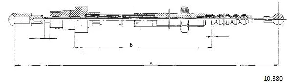 Cable Pull, clutch control (10.380)