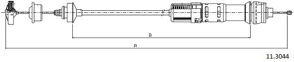 Cable Pull, clutch control (11.3044)