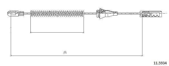 Cable Pull, parking brake (11.5934)