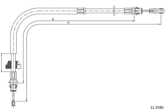 Cable Pull, parking brake (11.5580)