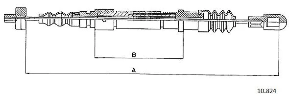Cable Pull, parking brake (10.824)