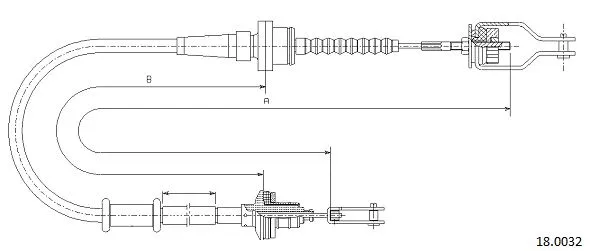 Cable Pull, clutch control (18.0032)