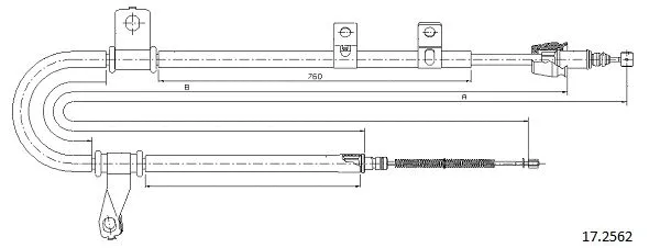 Cable Pull, parking brake (17.2562)