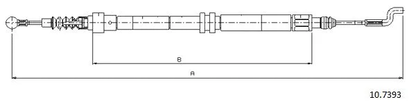 Cable Pull, parking brake (10.7393)
