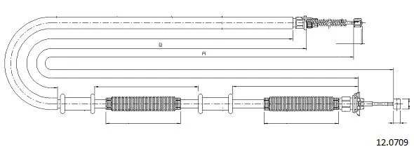 Cable Pull, parking brake (12.0709)