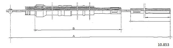Cable Pull, parking brake (10.853)