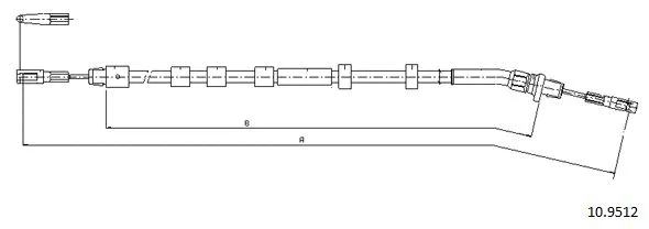 Cable Pull, parking brake (10.9512)