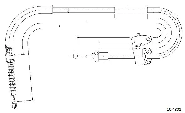 Cable Pull, parking brake (10.4301)