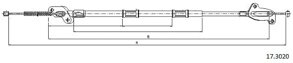 Cable Pull, parking brake (17.3020)