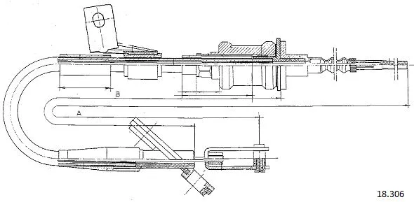 Cable Pull, clutch control (18.306)