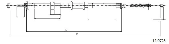 Cable Pull, parking brake (12.0725)