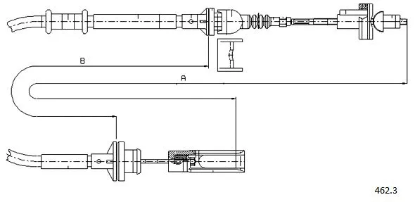 Cable Pull, clutch control (462.3)