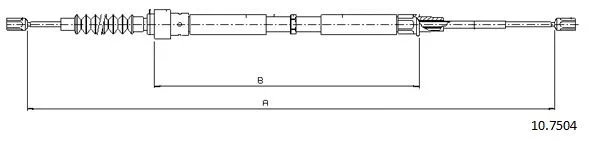 Cable Pull, parking brake (10.7504)