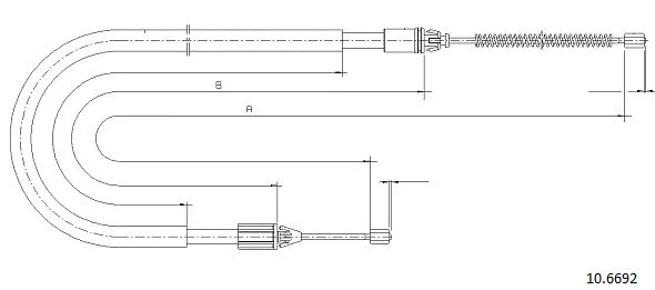 Cable Pull, parking brake (10.6692)