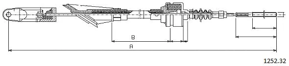 Cable Pull, clutch control (1252.32)