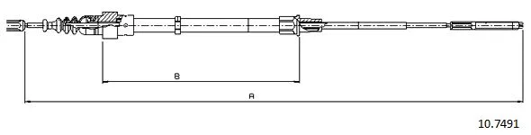 Cable Pull, parking brake (10.7491)