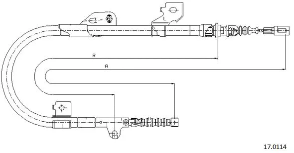Cable Pull, parking brake (17.0114)