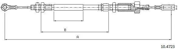 Cable Pull, parking brake (10.4723)
