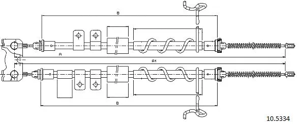Cable Pull, parking brake (10.5334)