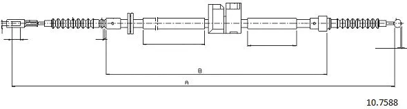 Cable Pull, parking brake (10.7588)
