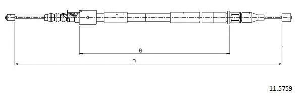 Cable Pull, parking brake (11.5759)