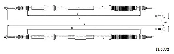 Cable Pull, parking brake (11.5772)