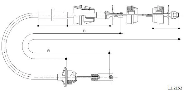 Cable Pull, clutch control (11.2152)