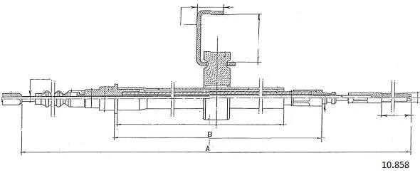 Cable Pull, parking brake (10.858)