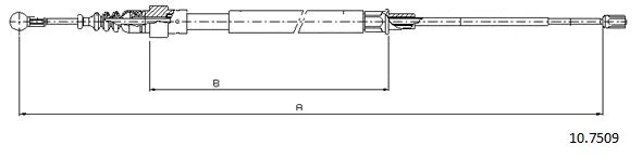 Cable Pull, parking brake (10.7509)