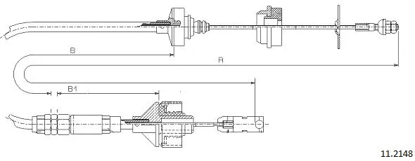 Cable Pull, clutch control (11.2148)