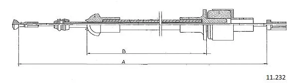 Cable Pull, clutch control (11.232)
