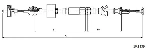 Cable Pull, clutch control (10.3159)