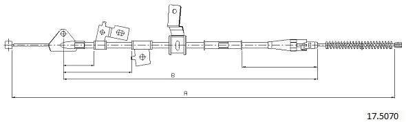 Cable Pull, parking brake (17.5070)