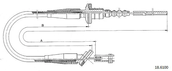 Cable Pull, clutch control (18.6100)